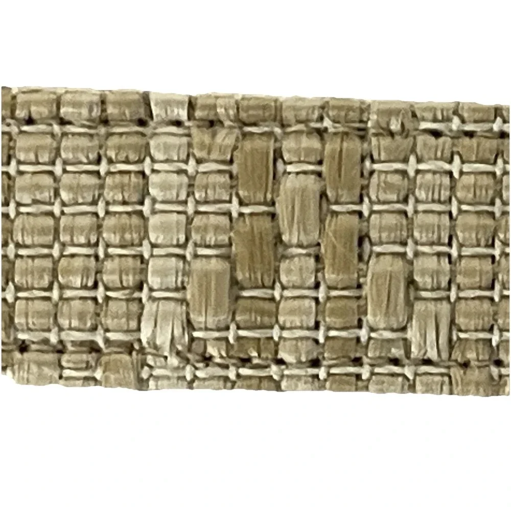 Talbots Italy Genuine Leather‎ Woven Belt Beige Medium 6904 Women EUC